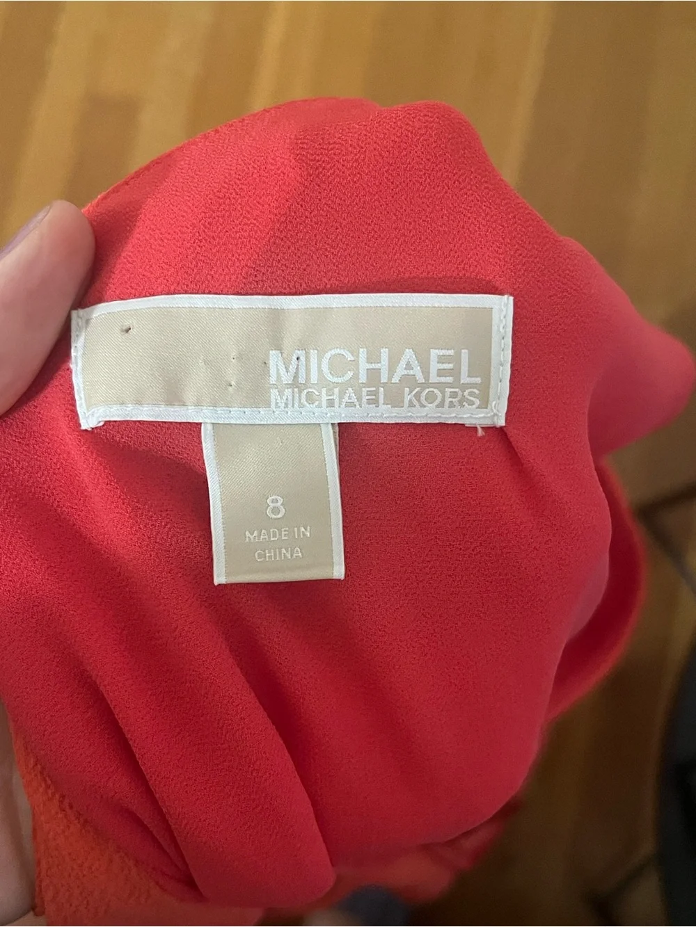 Michael Kors One-Shoulder Ruffle Dress - Red
